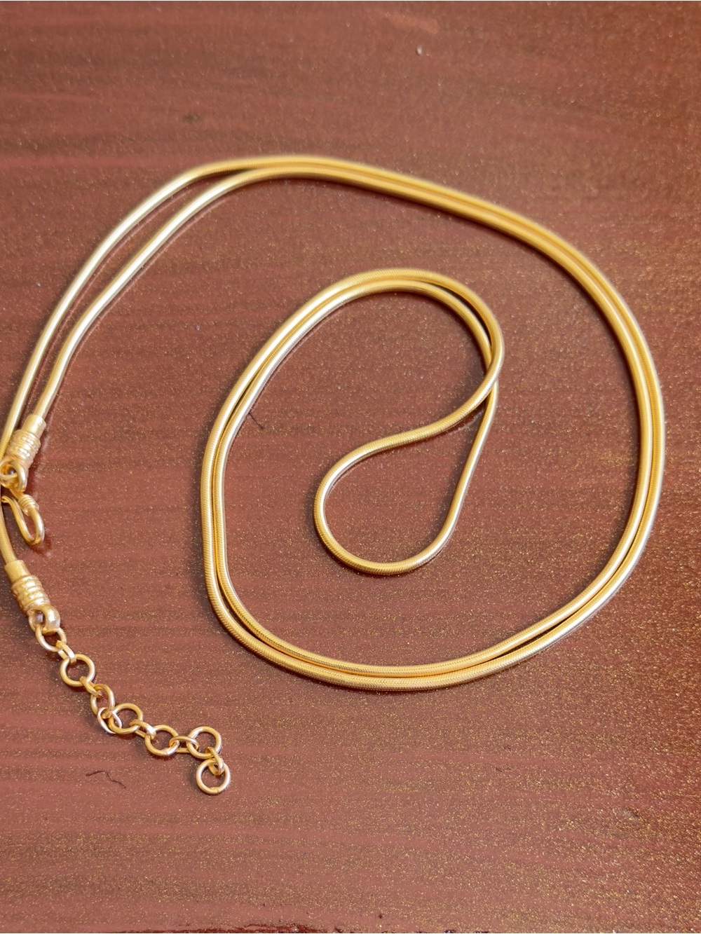Gold polished 925 silver Snake Chain Necklace - Elegant Women’s Jewelry